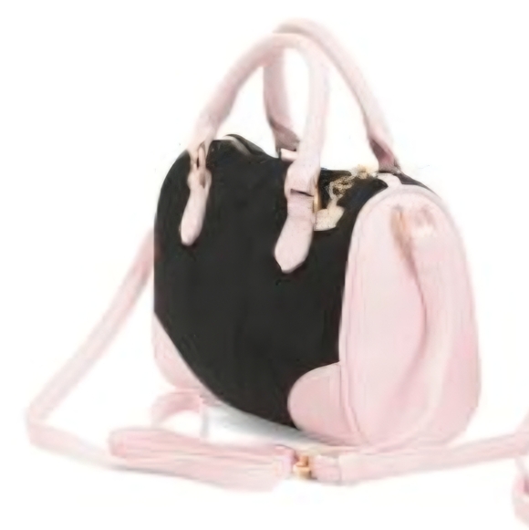 Juicy Couture Black and Light Pink Logo Satchel - Picture 3 of 3